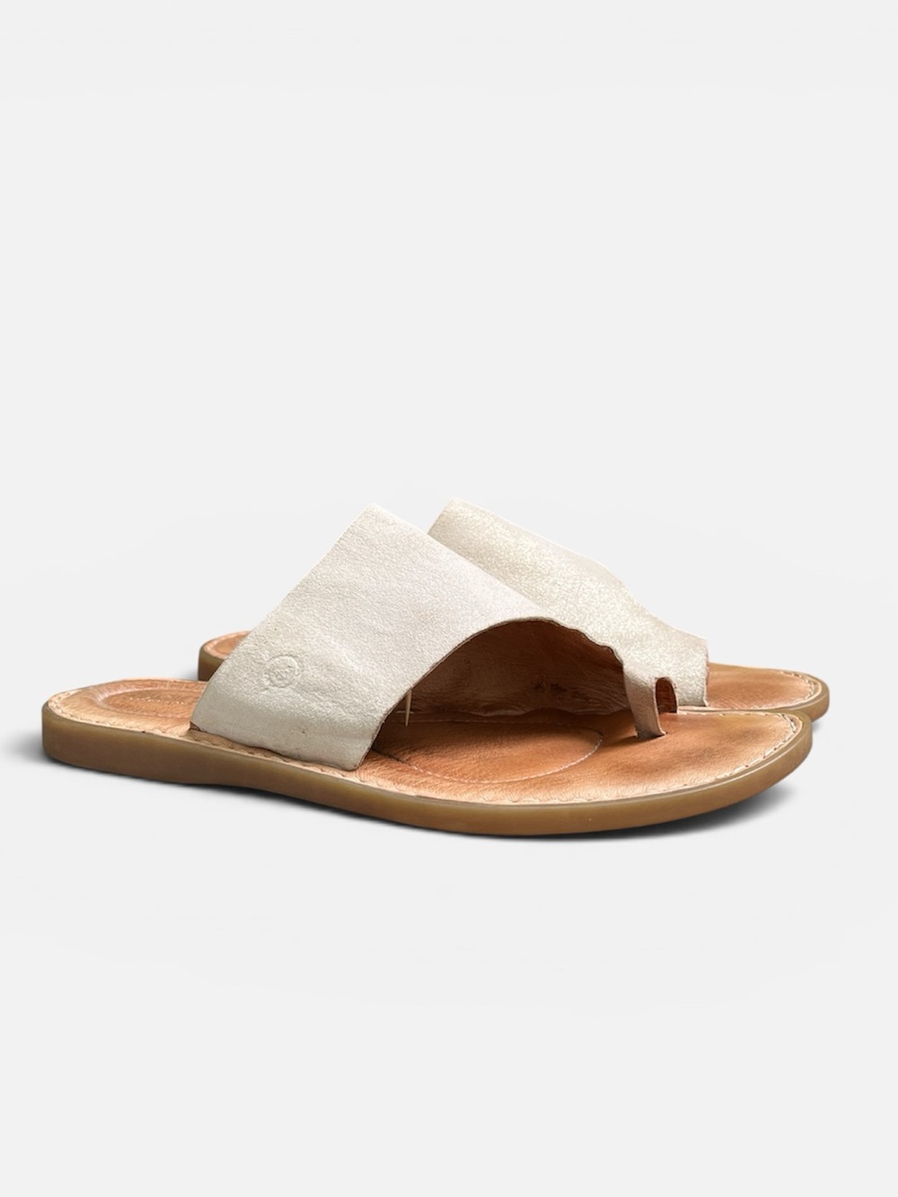 Born “Inti” Leather Slide Sandal in Metallic Champagne Size 8 - Picture 3 of 11